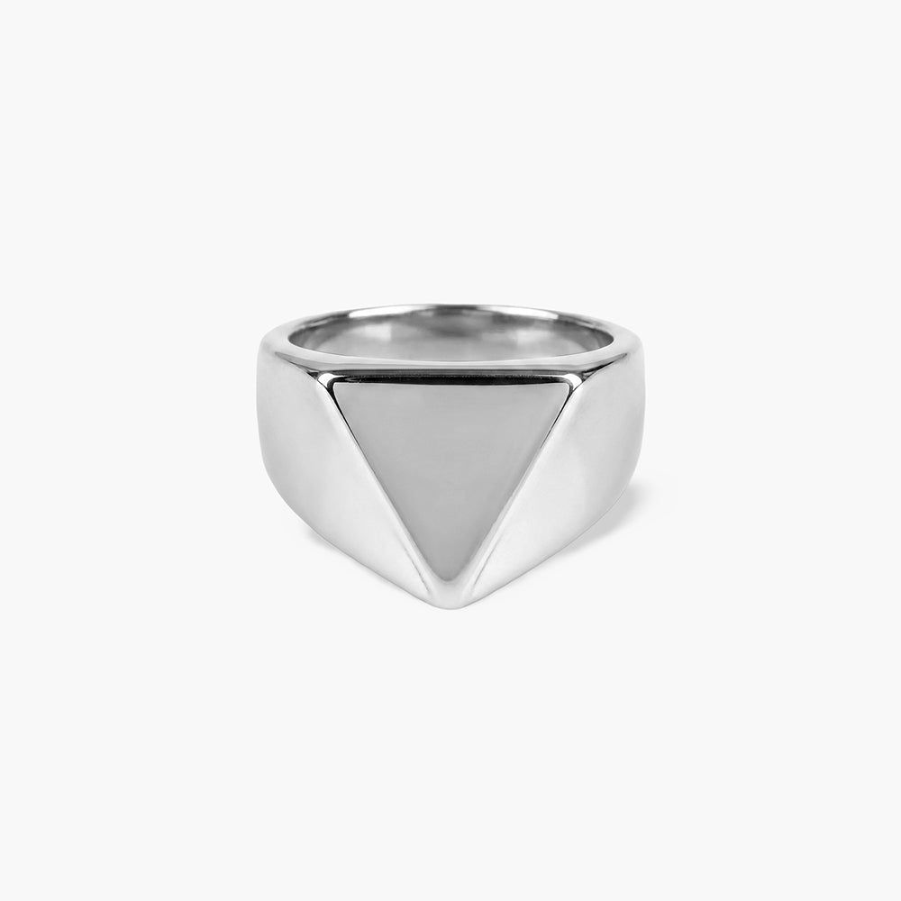 Silver Geometric Ring