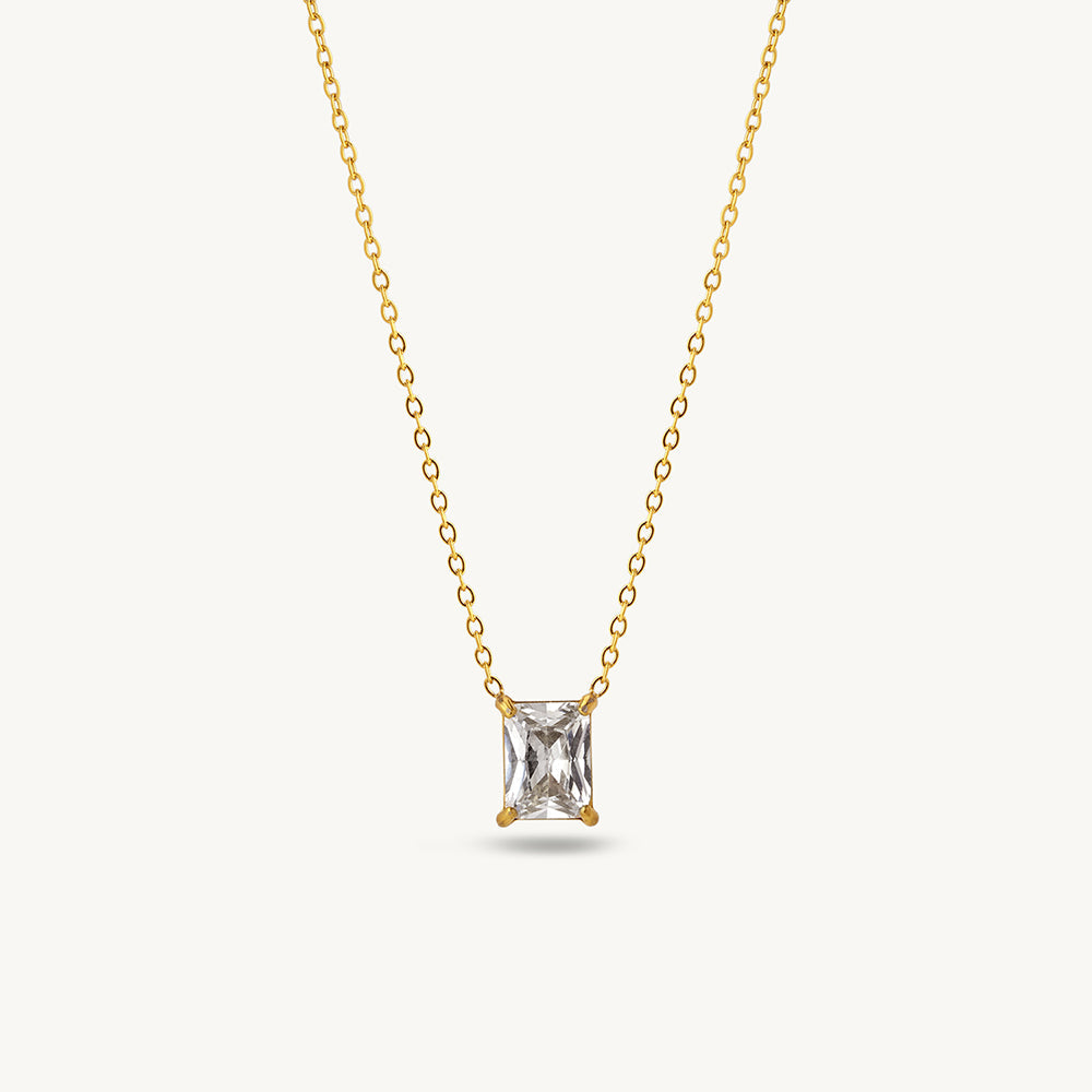 Elegant Emerald Cut Necklace