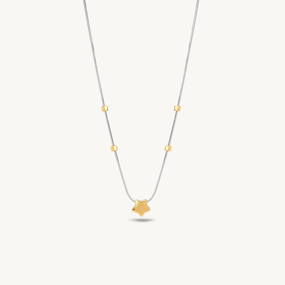Dual Tone Celestial Charm Necklace