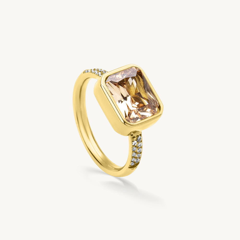 Solitaire Spark Edge Ring