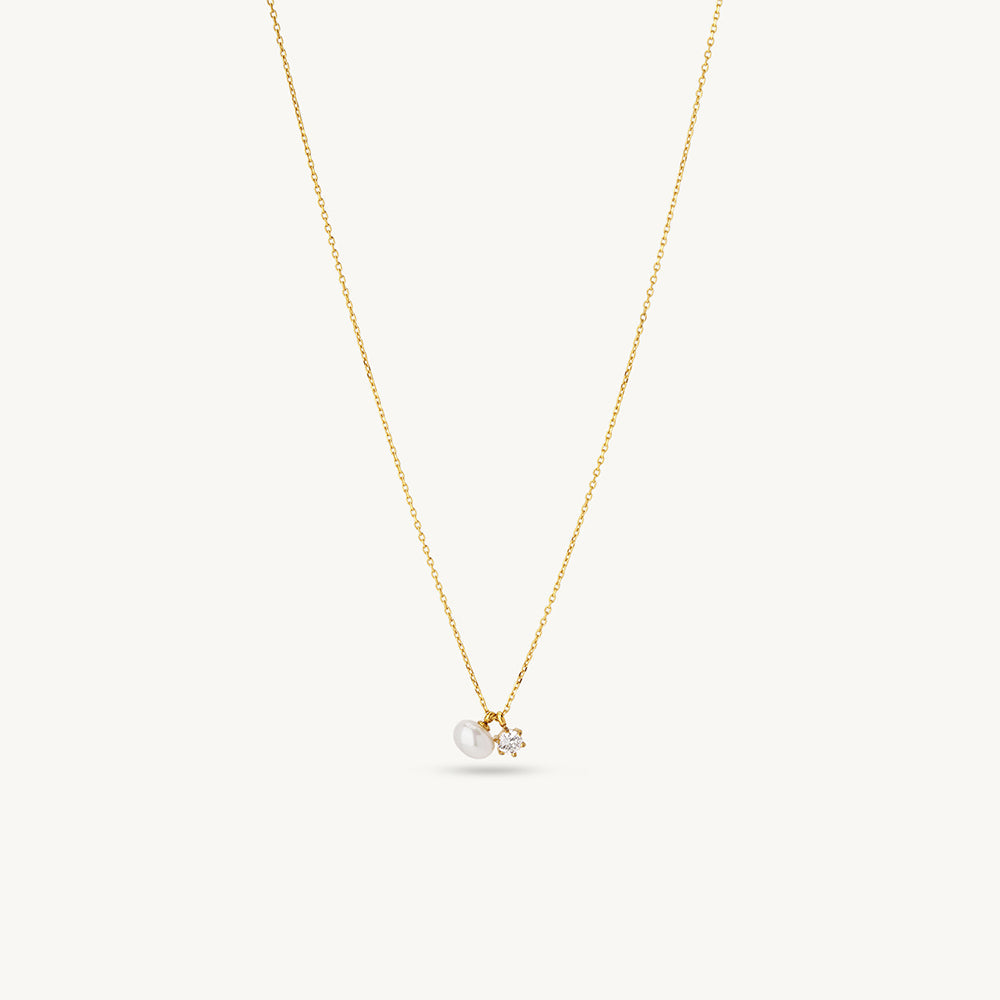 Elegant Pearl Charm Necklace