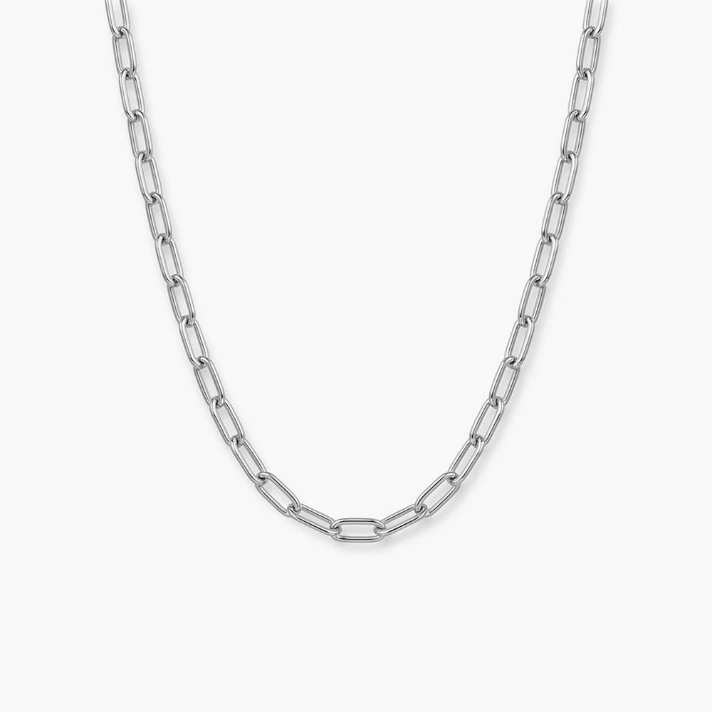 Urban Edge Silver Link Necklace