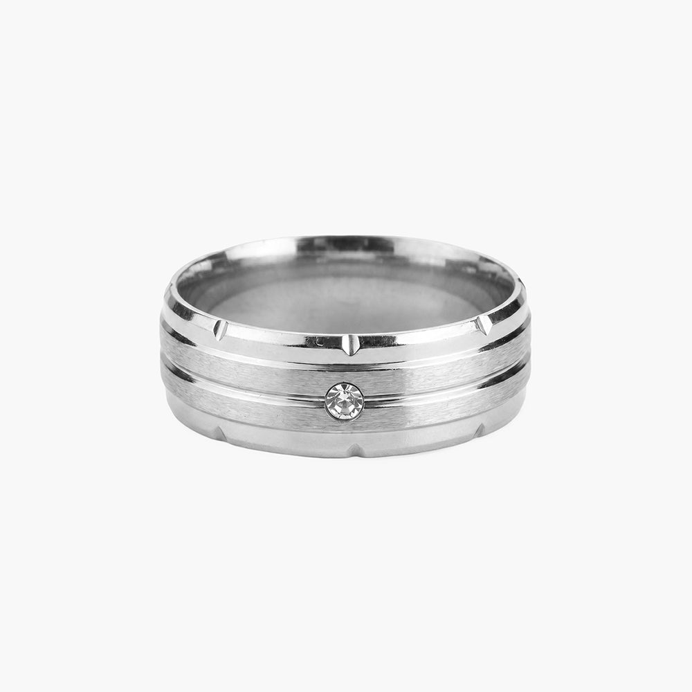 Shiny Diamond Silver Ring