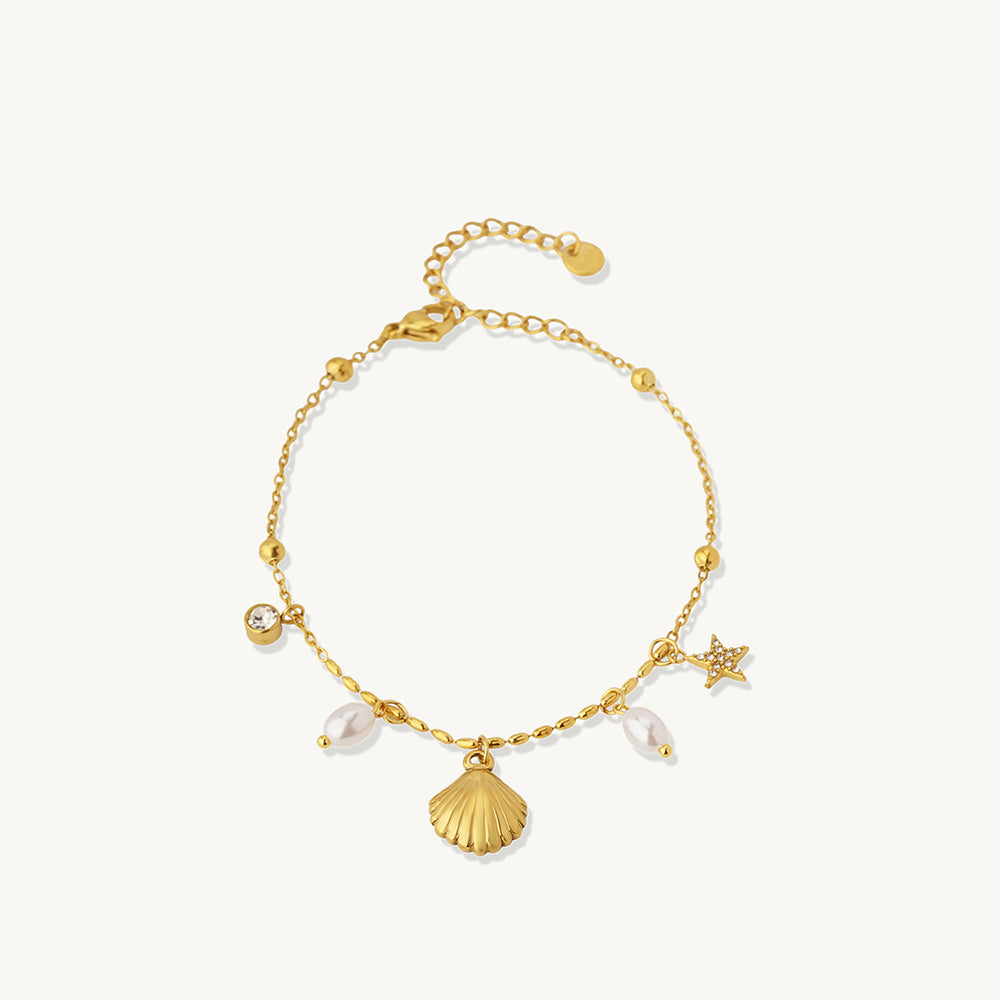 Radiant Pearl Charm Bracelet