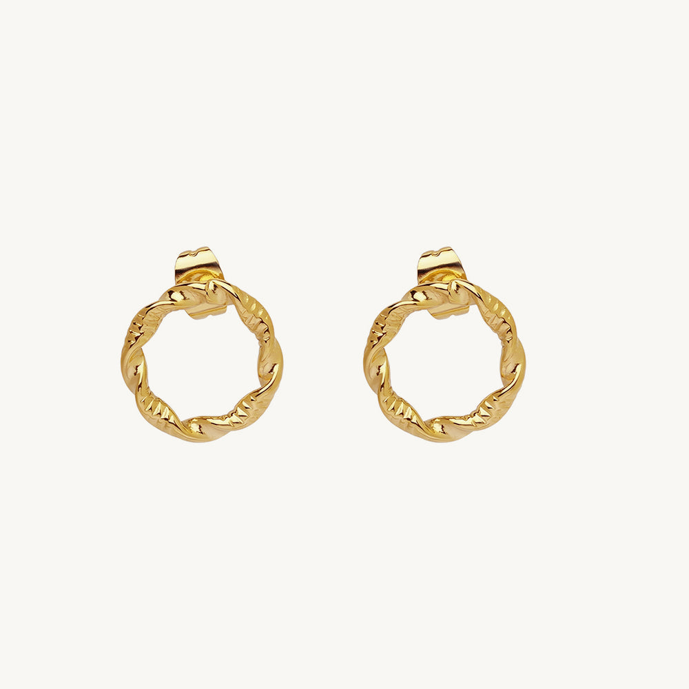Classic Braided Stud Earrings