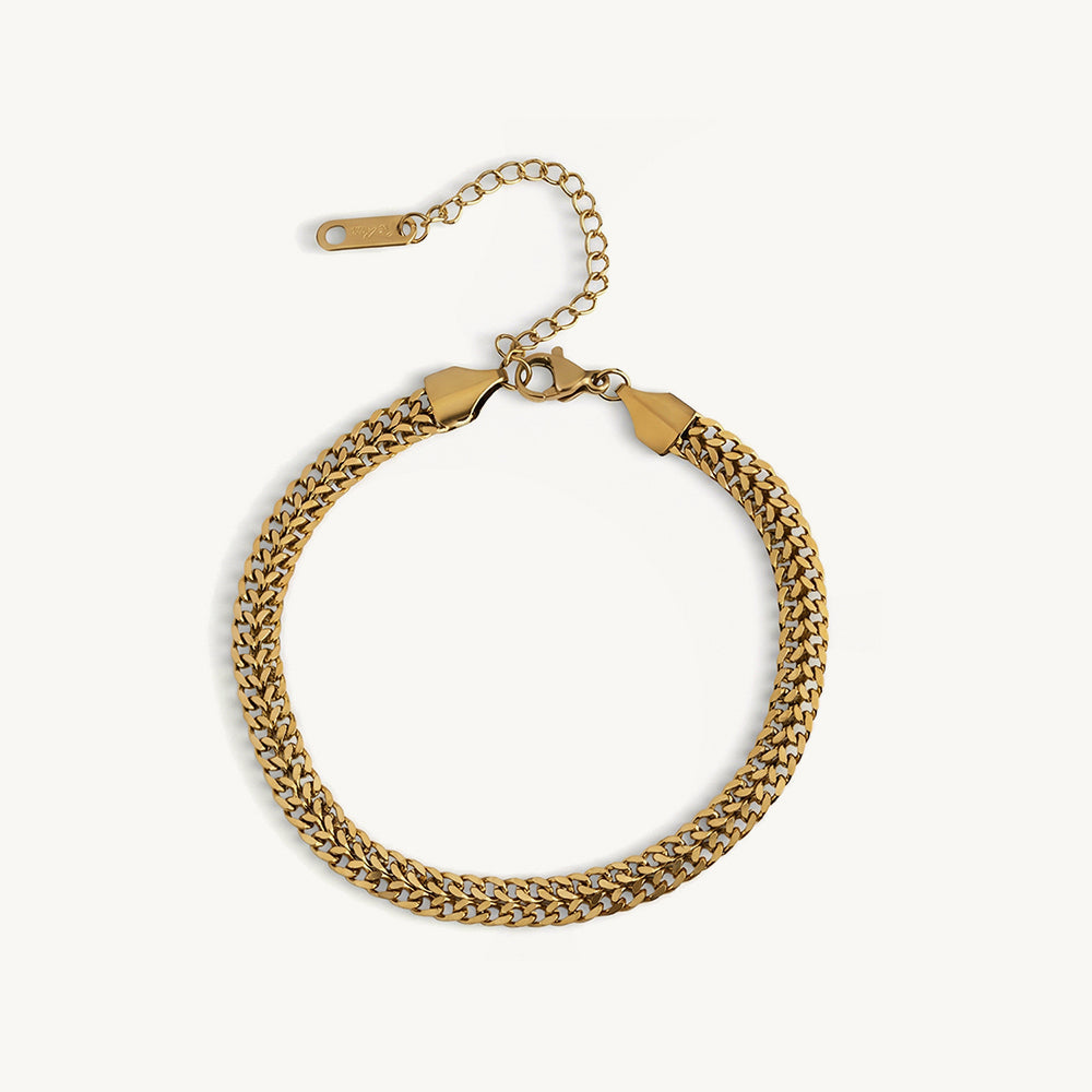 Classic Elegance Flat Link Bracelet