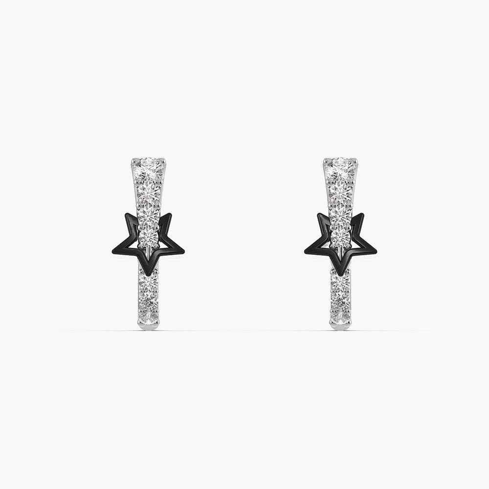 Luminary Star 925 Silver Stud Earrings