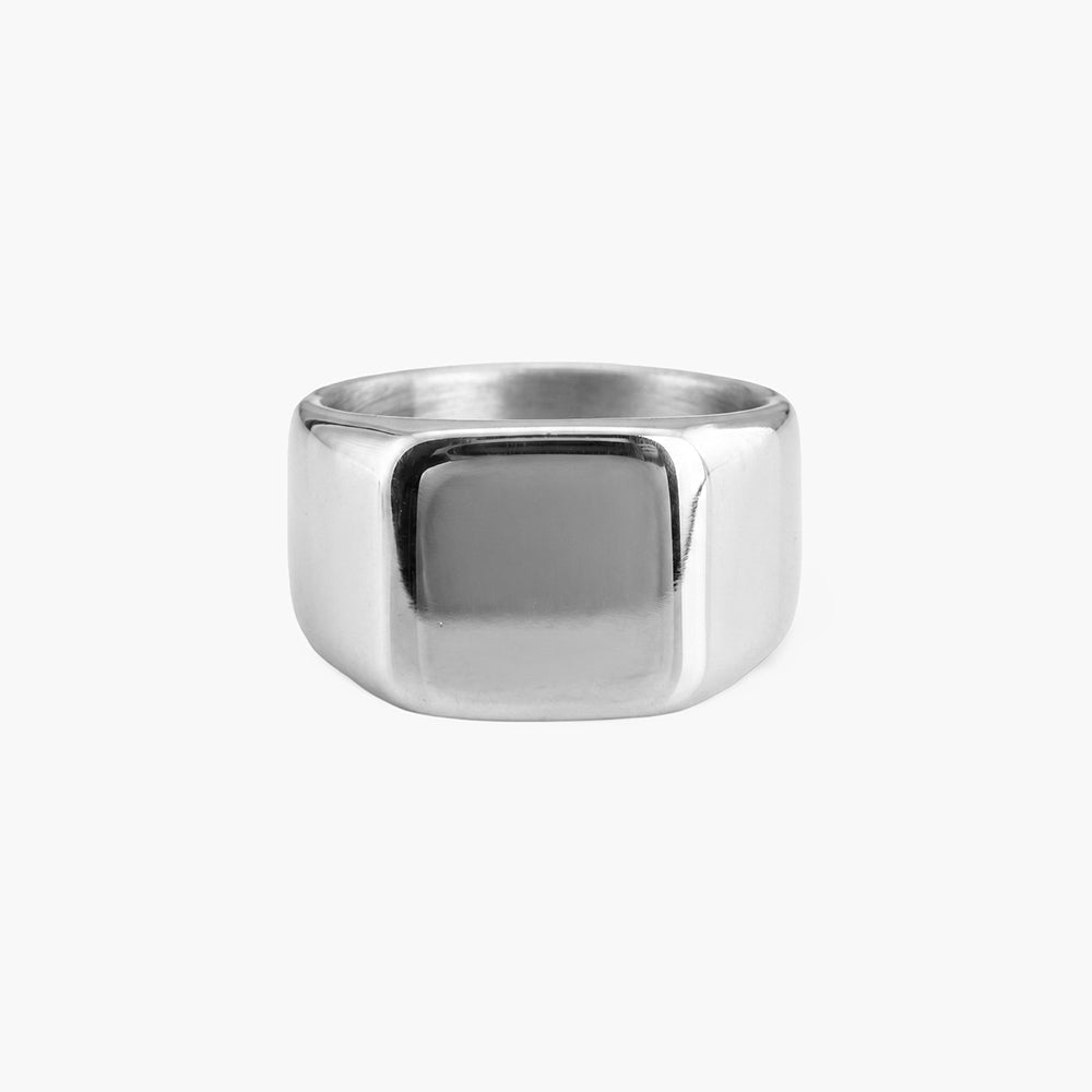 Classic Silver Square Ring
