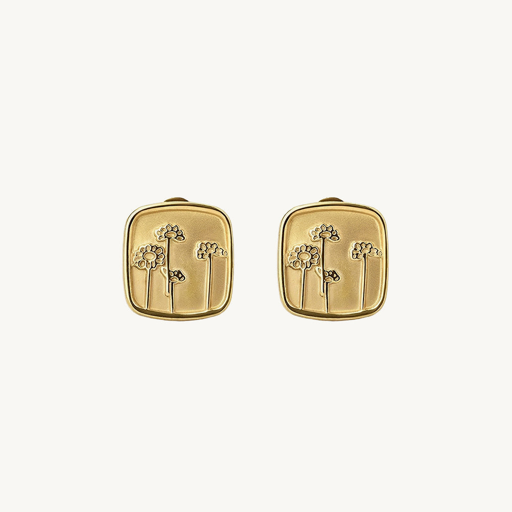 Artistic Square Stud Earrings