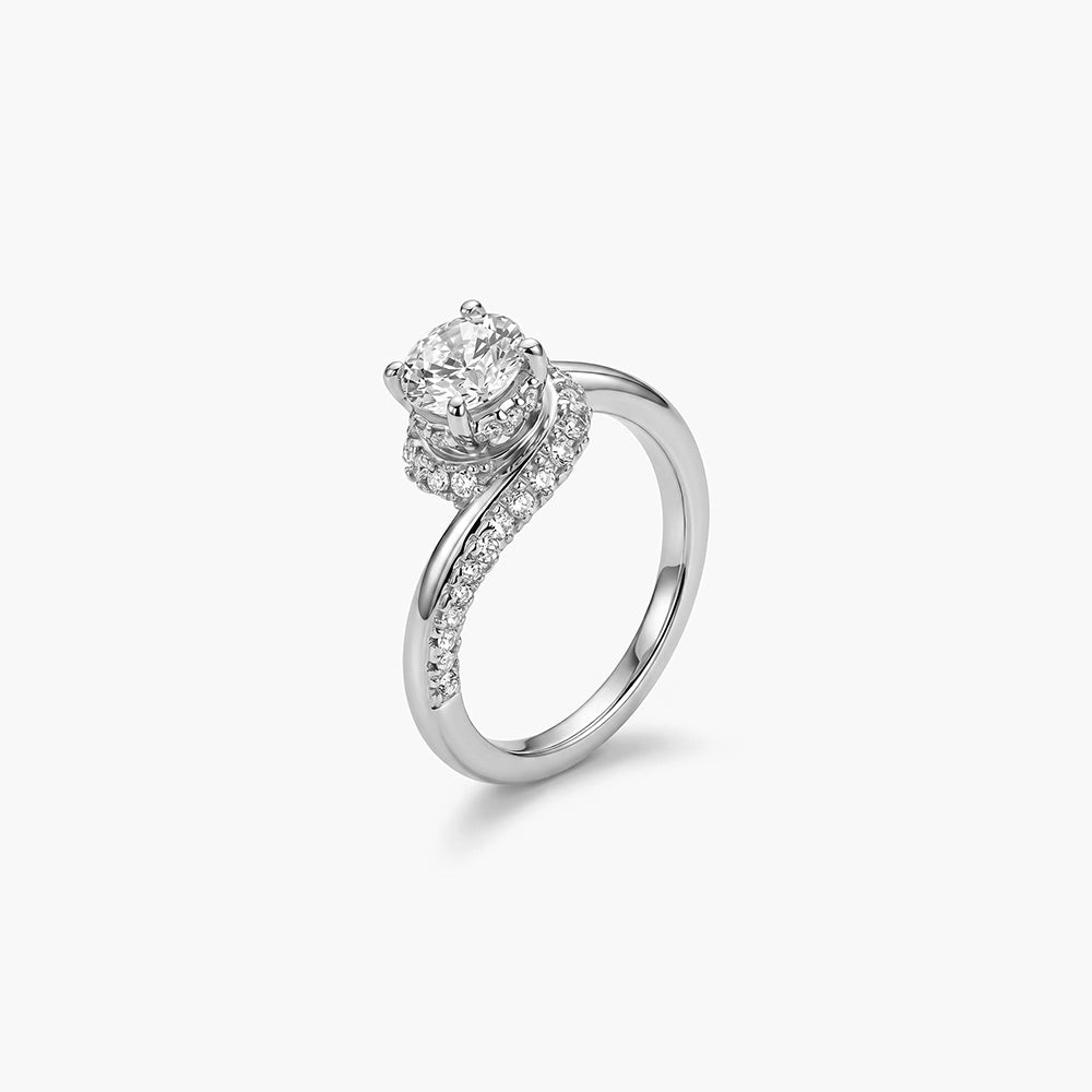 Cushion-Cut Halo 925 Sterling Silver Ring