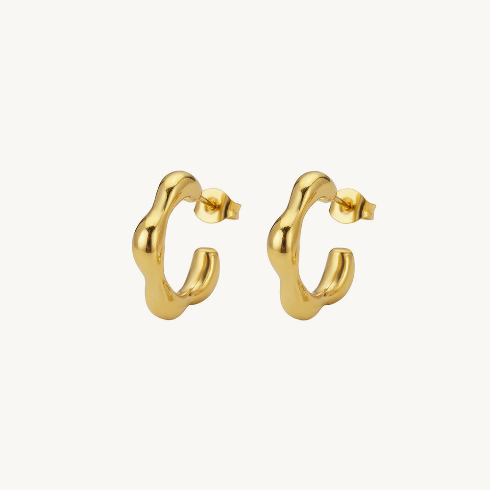 Cute Floral Edge Hoop Earrings