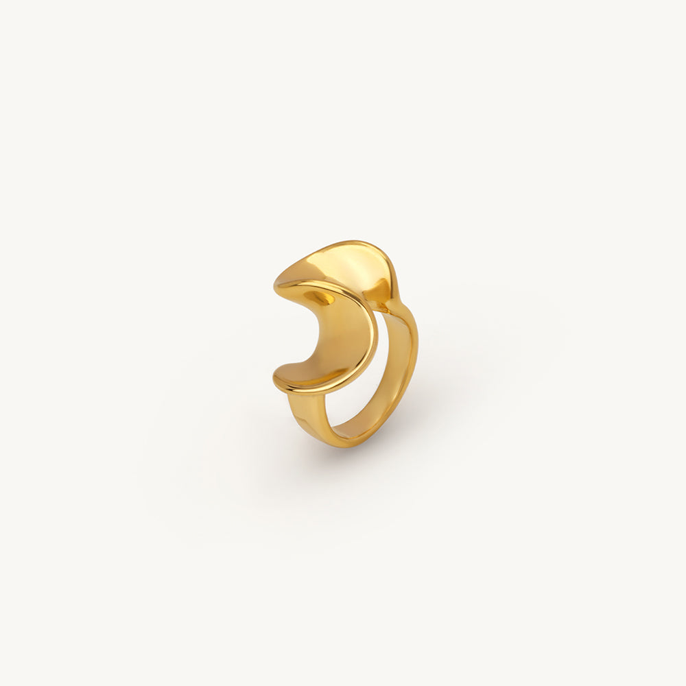 Chunky Abstract Curve Ring