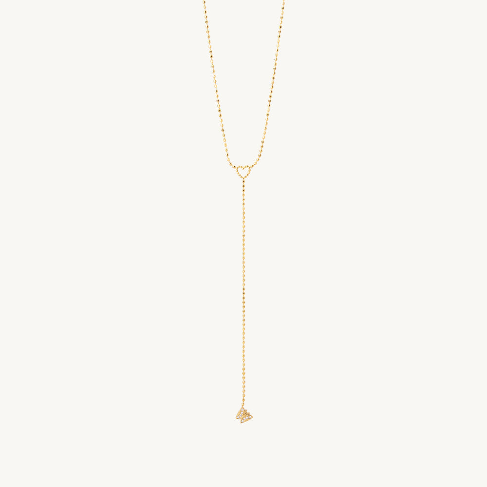 Delicate Flutter Lariat Necklace
