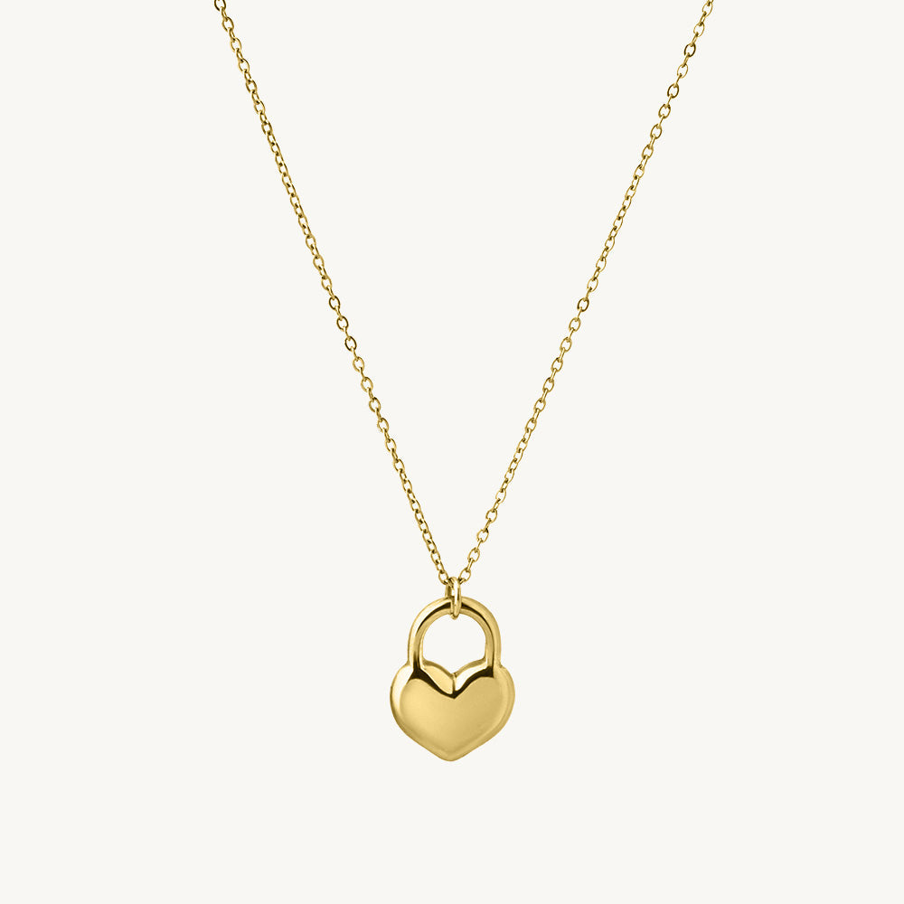 Solid Heart Pendant Necklace