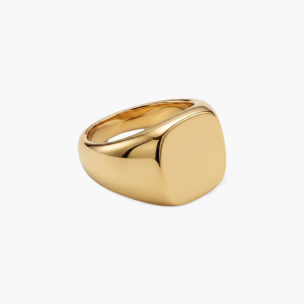 Classic Gold Square Ring