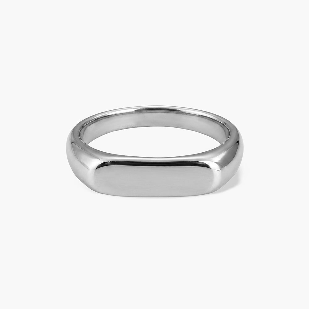 Modern Geometric Silver Ring
