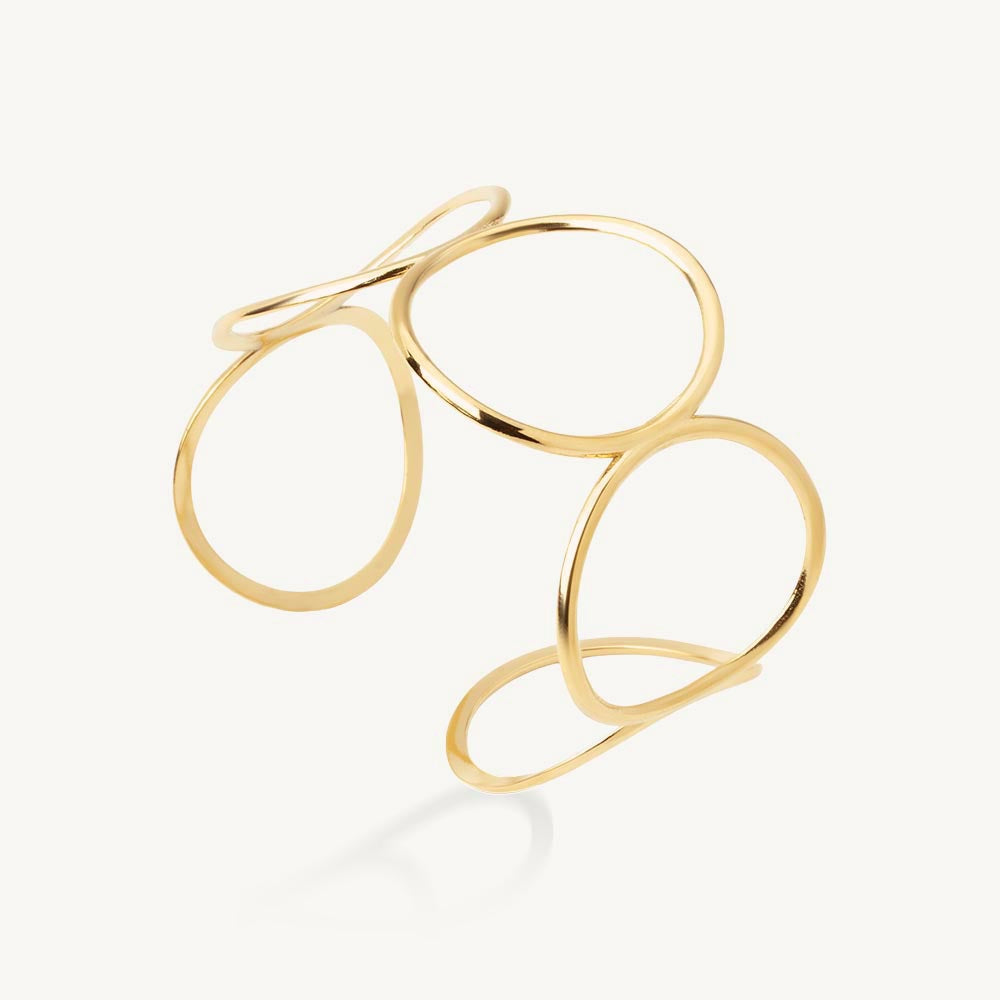 Hollow Circles Cuff Bracelet