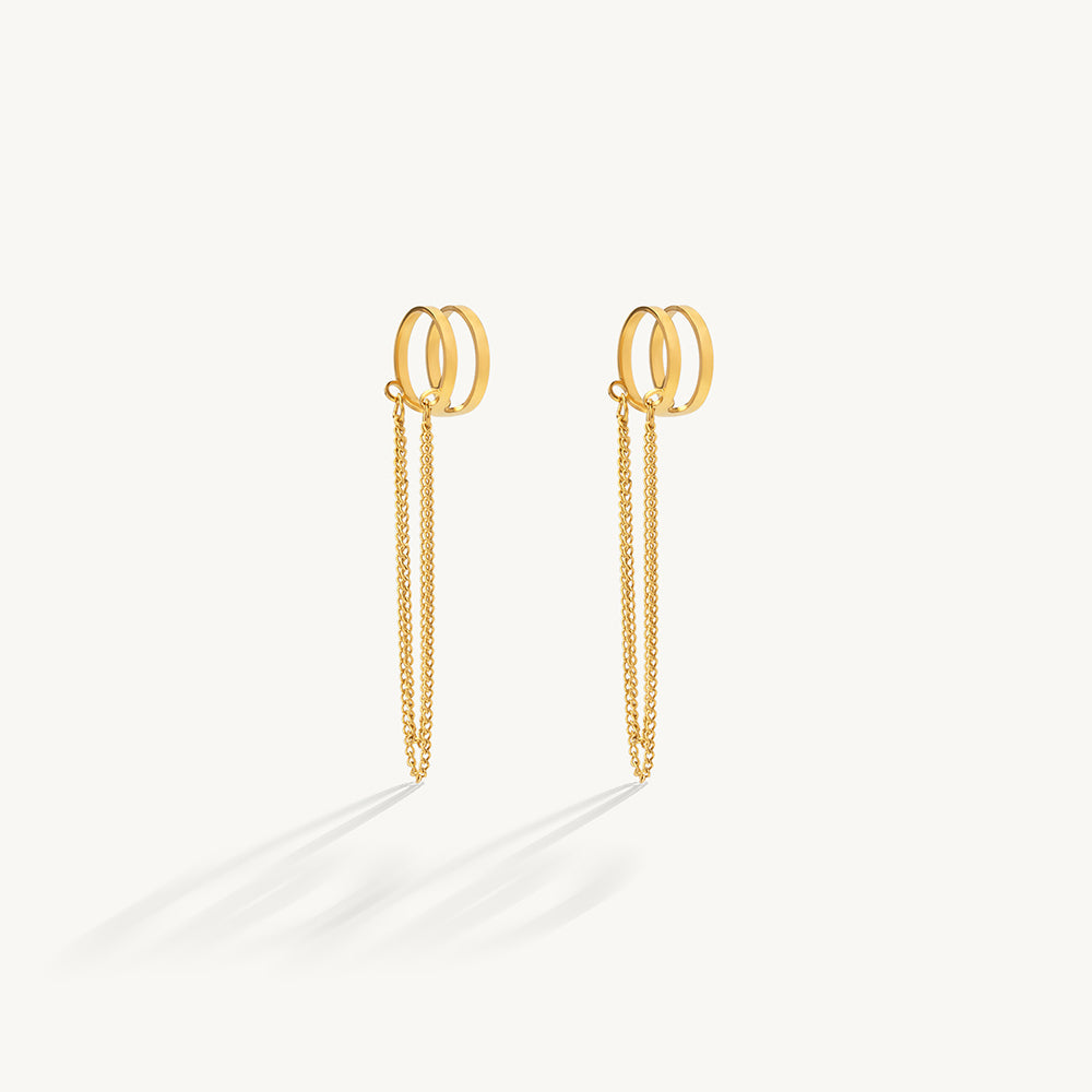 Linked Glow Cuff earrings