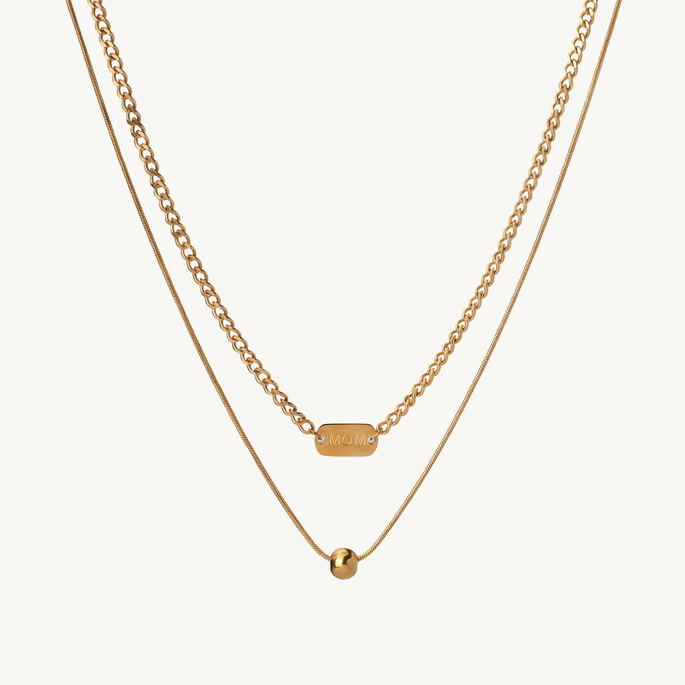 Sentimental Mom Charm Layer Necklace