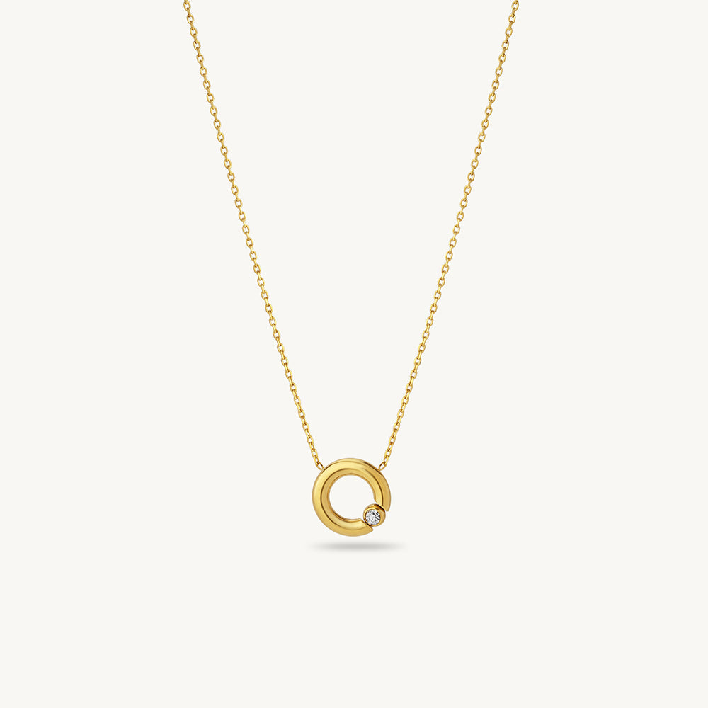 Elegant Circle Crystal Necklace