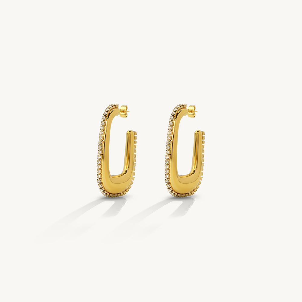 Sparkline Edge Hoop Earrings
