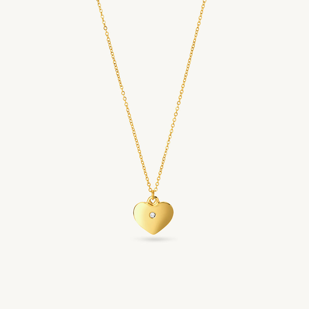 Soft Heart Drop Pendant Necklace