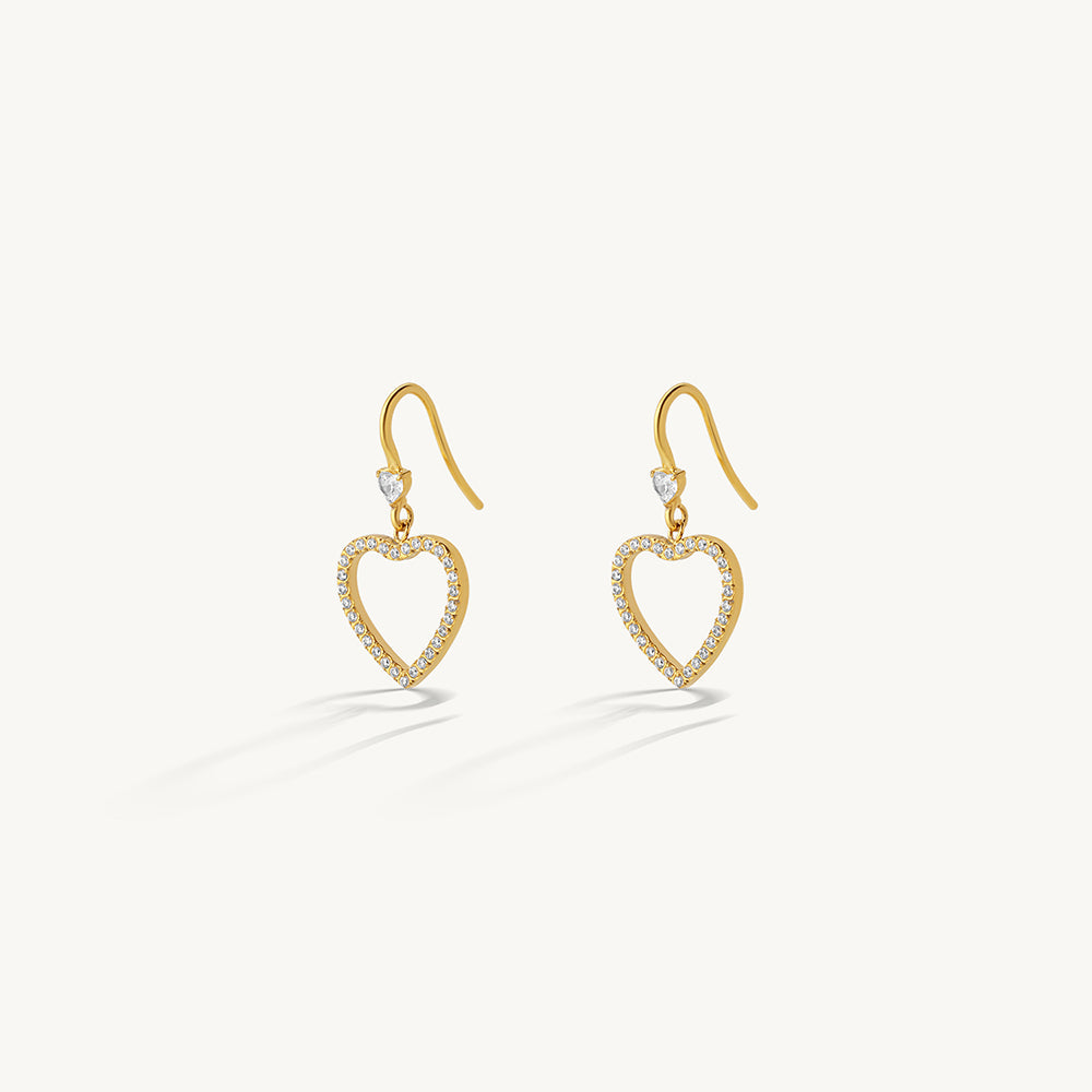 Radiant Open Heart Earrings