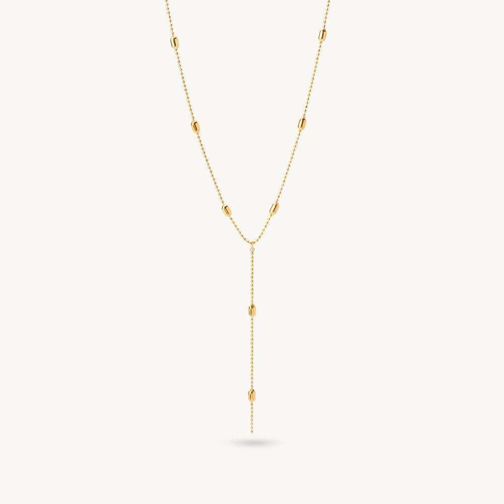Soft Bead Lariat Necklace
