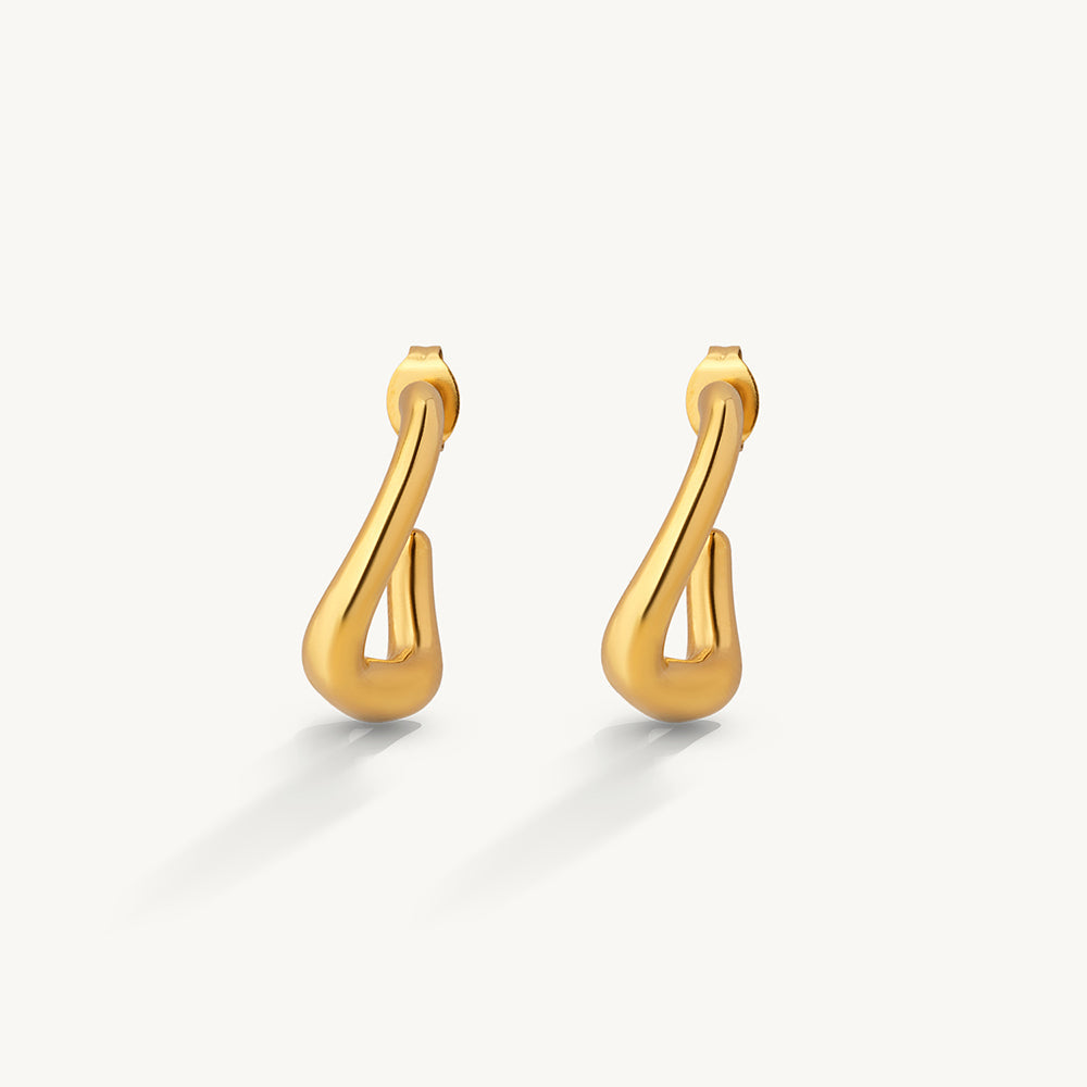 Molten Wave Hoop Earrings