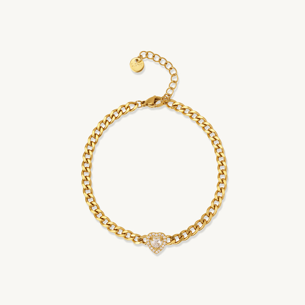 Sparkline Heart Motif Bracelet