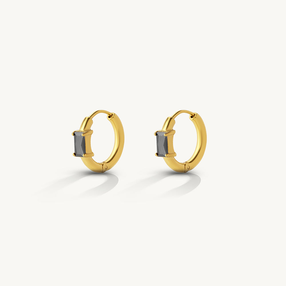 Elegant Noir Hoop Earrings