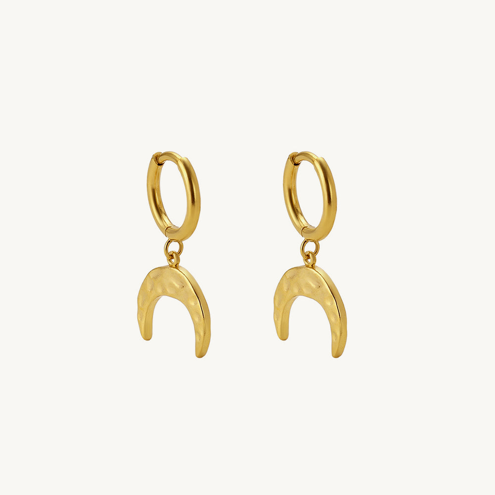Celeste Moon Charm Drop Earrings
