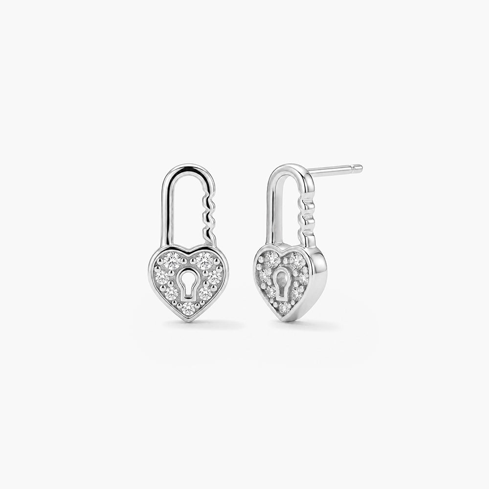 Aveline Heart Drop 925 Sterling Silver Earrings