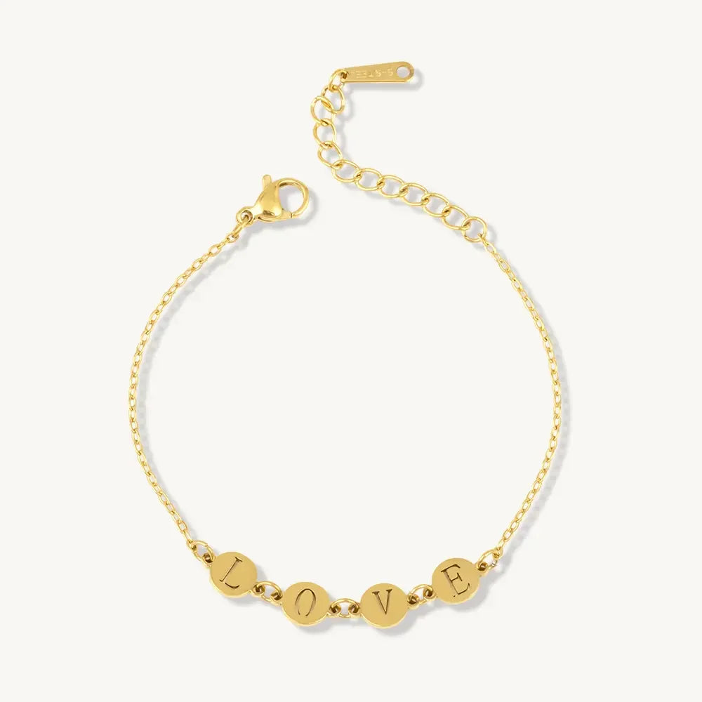 Minimal Coin Charm Bracelet for Women