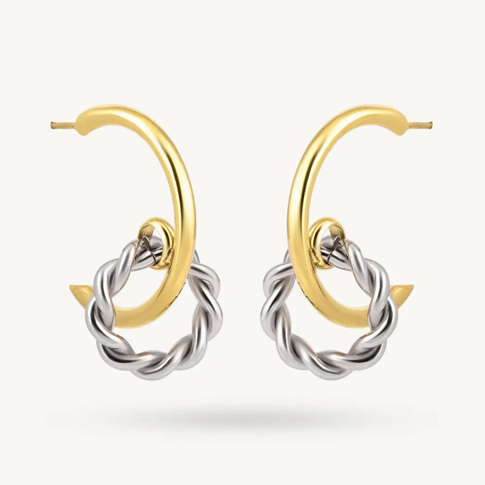 Hanging Rope Rings Hoop Earring