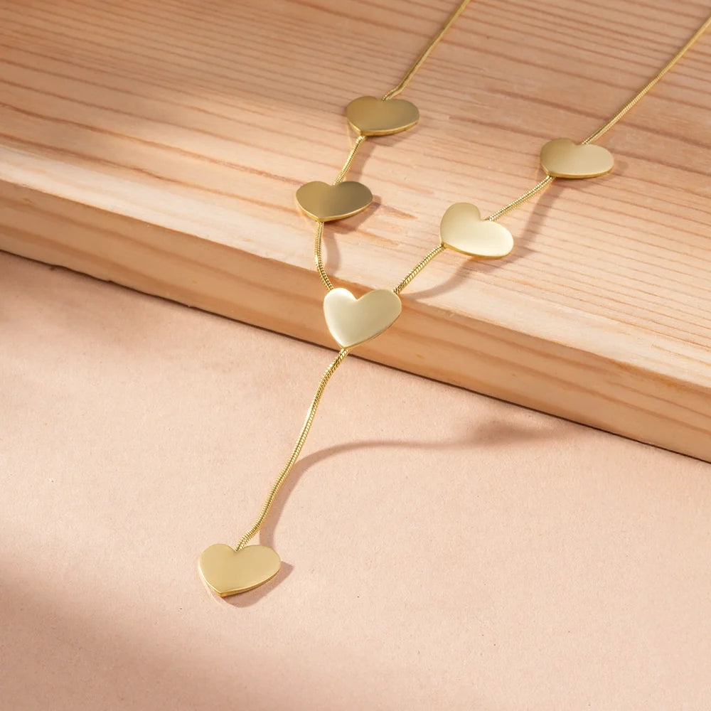 Soulful Hearts Lariat Necklace