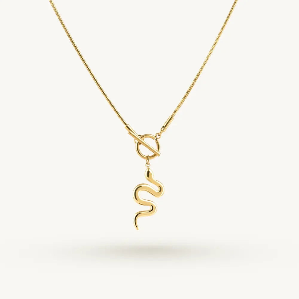 Snake Motif Toggle Necklace