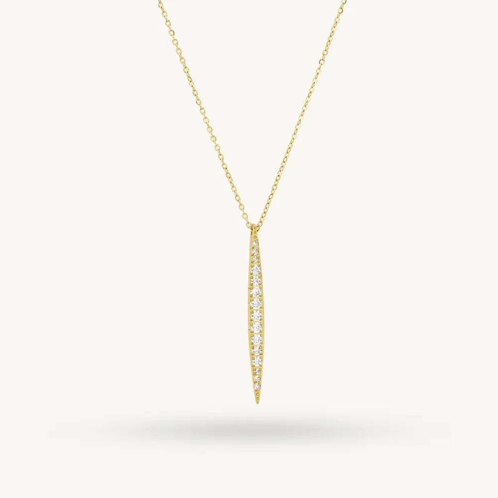Stellar Line Crystal Bar Necklace