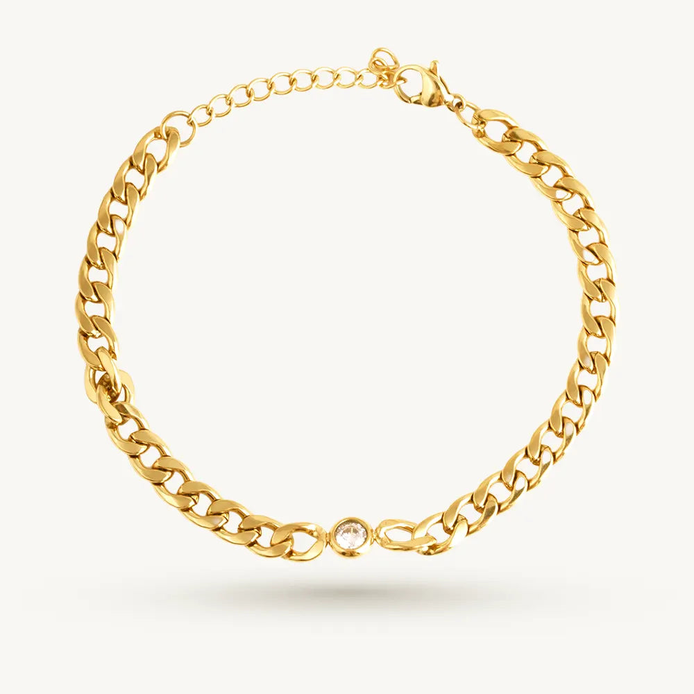 Centre Crystal Motif Chain Bracelet