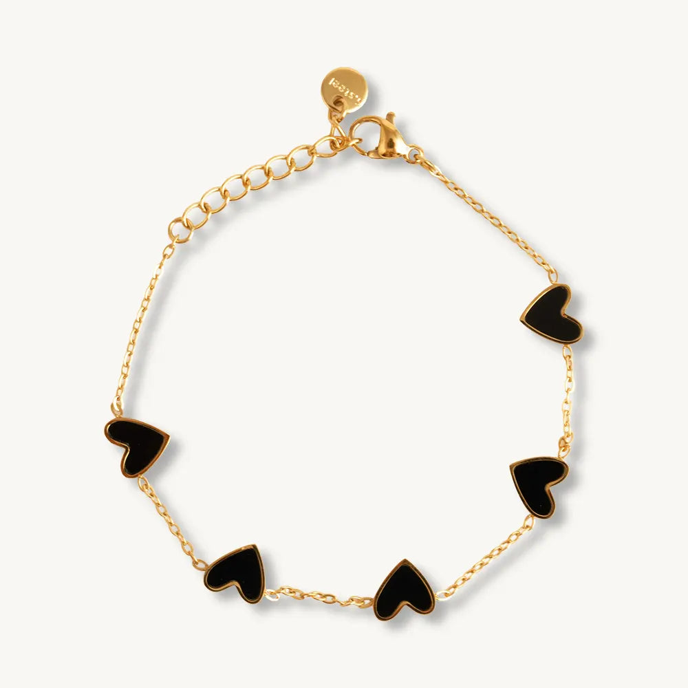 Midnight Heart Chain Bracelet