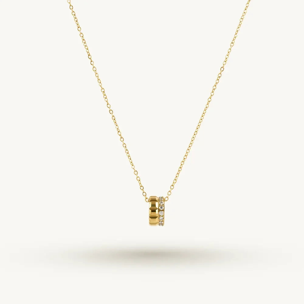 Crystalline Halo Sphere Pendant Necklace