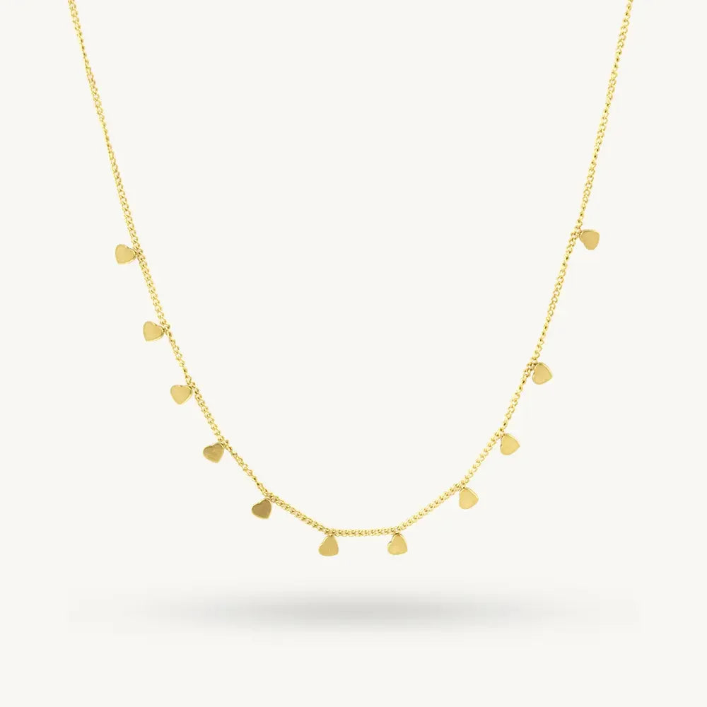 Mini Heart Trail Charm Necklace