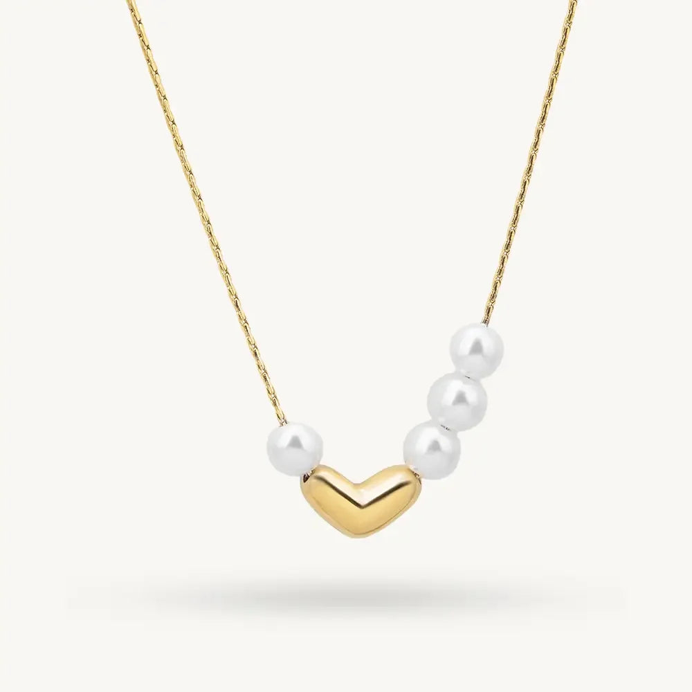 Crescent Pearl Accent Necklace