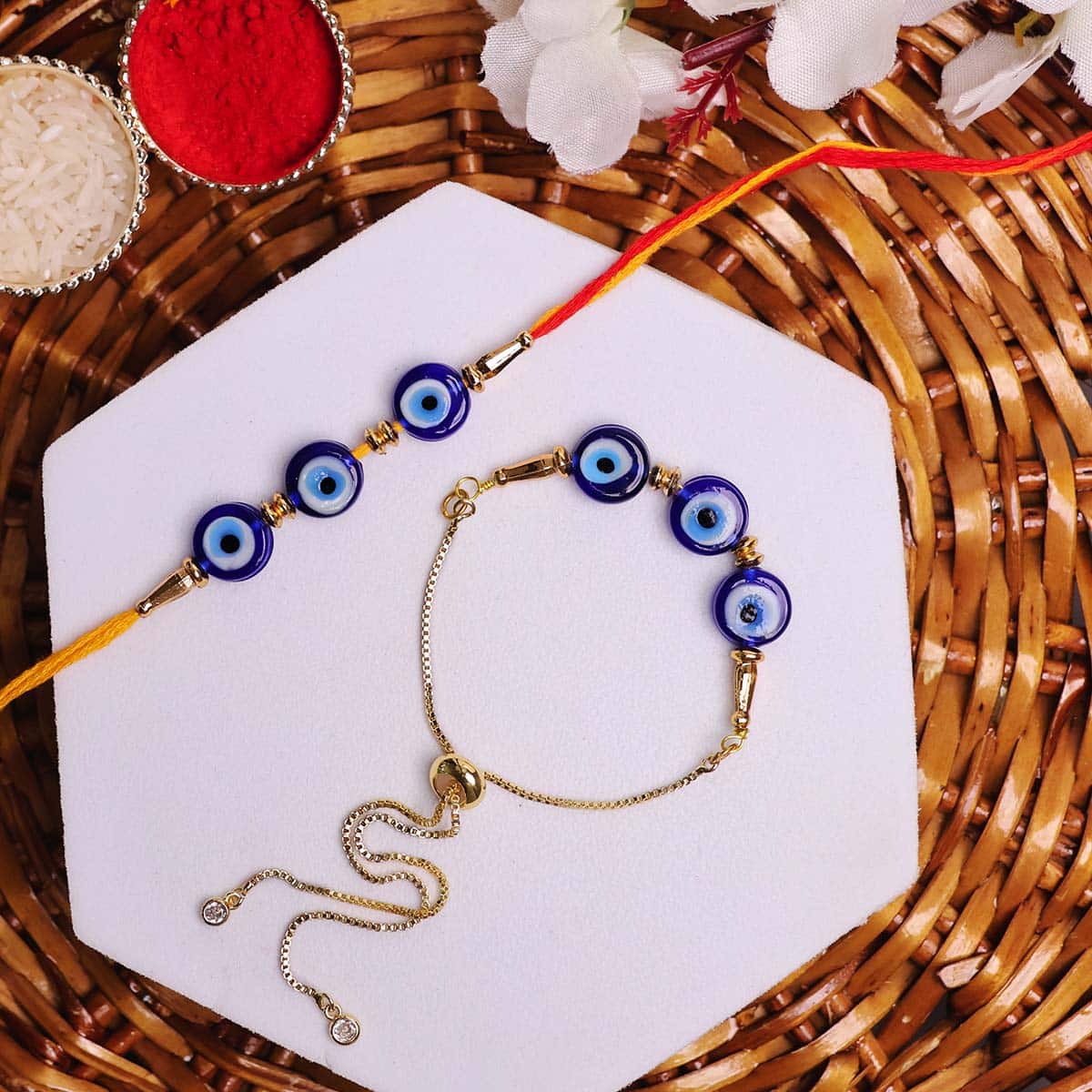 Evil Eye Crystal Rakhi