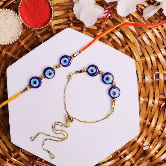 Evil Eye Crystal Rakhi