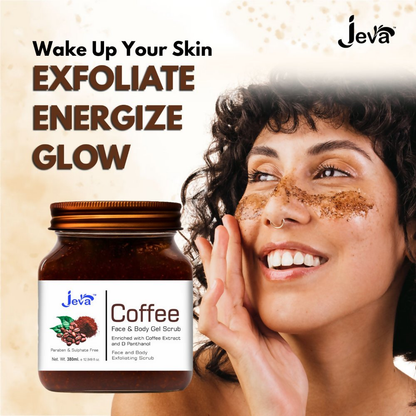 Jeva Coffee Face & Body Exfoliating Gel Scrub
