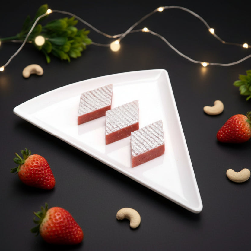 Agra Sweets Banjara Strawberry Kaju Katli