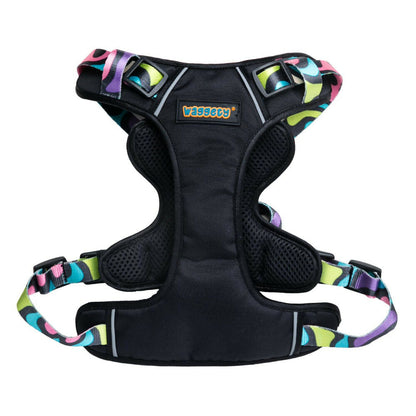Waggety Adjustable Full Body Dog Harness - Comfortable Fit, Lightweight Polyester, Black