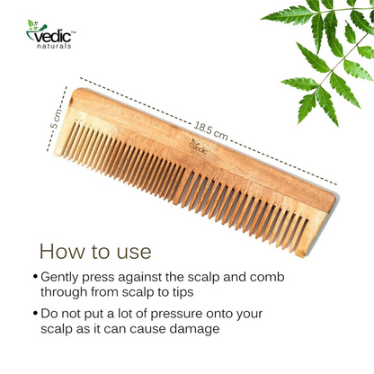 Vedic Naturals Neem Wood Comb