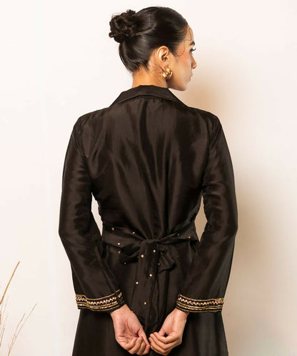 Timaraa Midnight Black Hand Embellished Co-Ord Set